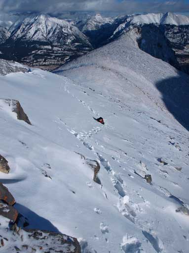 I ditched my backpack lower down