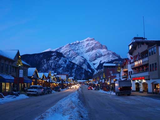 Cascade Mountain from Banff Avenue