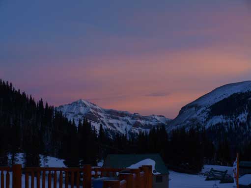 The clouds provided some awesome scenery in the morning. The peak is unnamed.