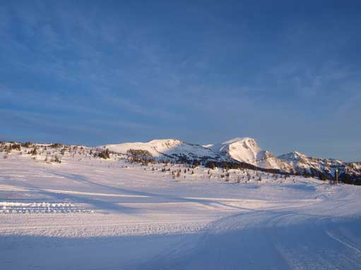 The view after crossing the ski area boundary
