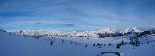 Panorama view from partway up