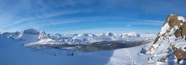 A panorama view from the saddle