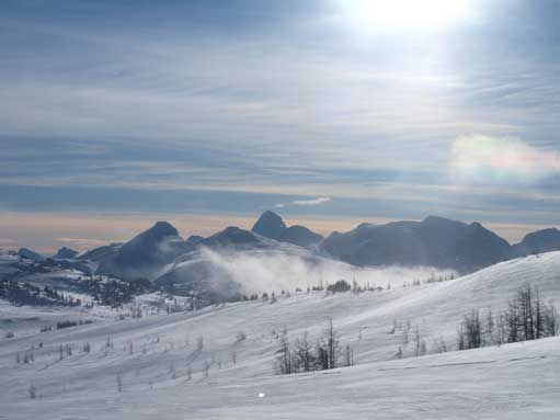 Zooming-in towards the mighty Mount Assiniboine