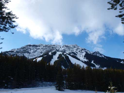 Mount Norquay from parking lot. It's one of the busiest mountain in winter...