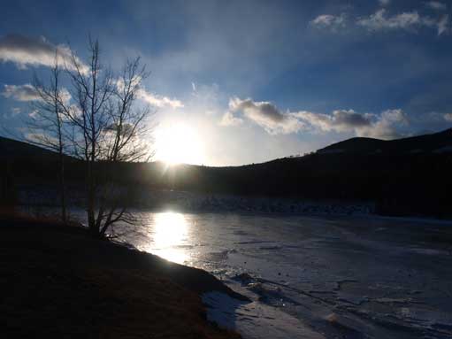 Sunrise over Barrier Lake