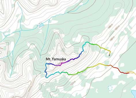 Mt. Yamuska standard scramble route