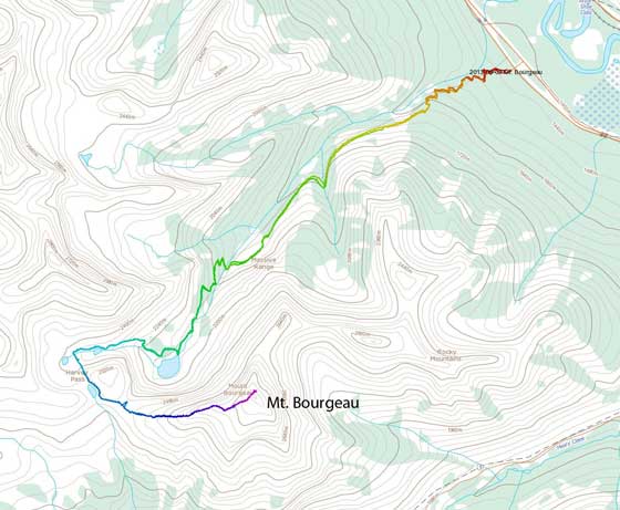 Mt. Bourgeau standard scramble route