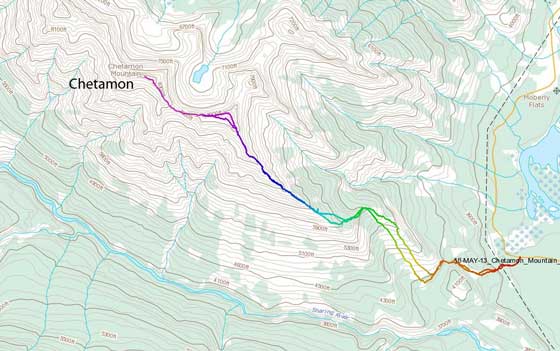 Chetamon Mountain scramble route