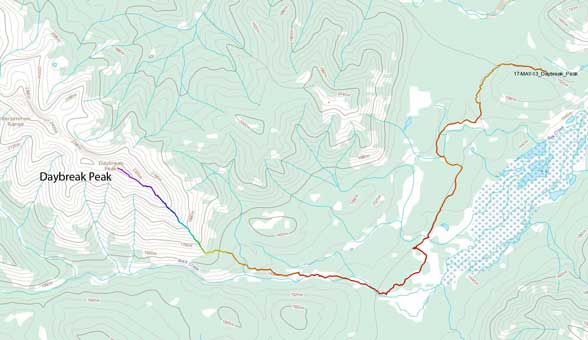 Daybreak Peak scramble route
