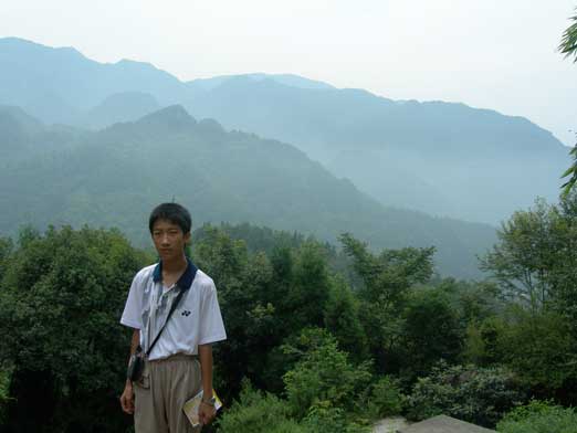 Me at a viewpoint at lower elevation