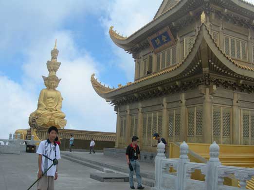 Me on the top, "Gin Ding", which means "golden dome"