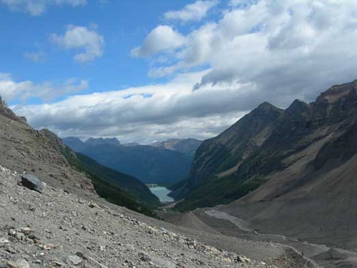 Looking back towards Lake Louise