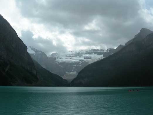 Back to Lake Louise, it was raining.