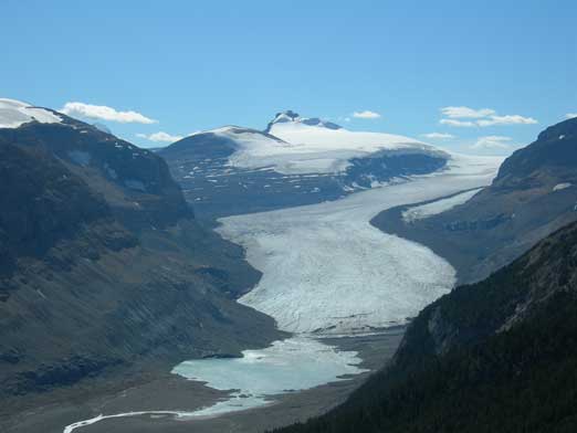 Sask. Glacier and Castleguard Mountain behind