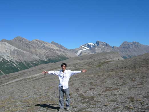 Me on Parker Ridge. Cirrus Mountain behind on right.