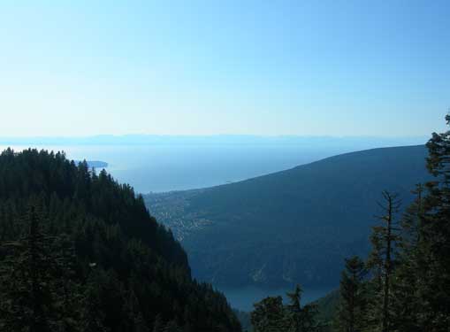 View west towards Straight of Georgia. 