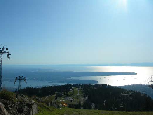 You can see the outline of Stanley Park and UBC area