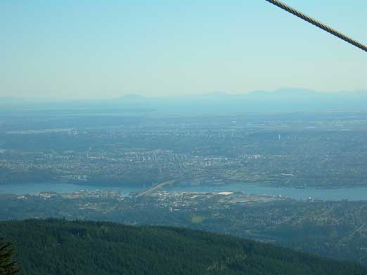 A zoomed-in view of Vancouver