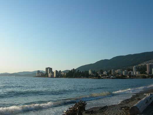Ambleside Beach in West Vancouver. 