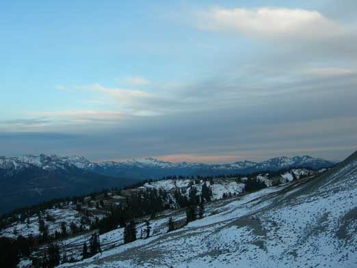 Already some evening colours showing up