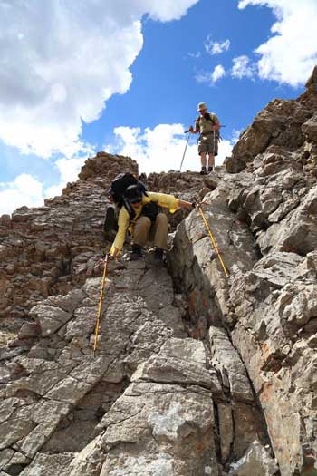 A bit of scrambling. Photo by Ben N