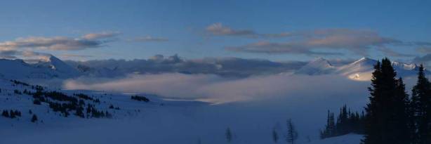 What view down to Sunshine Meadows@