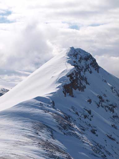 True summit with my tracks.