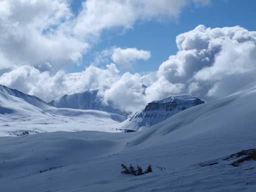 Citadel Peak on right. Interesting clouds above it.