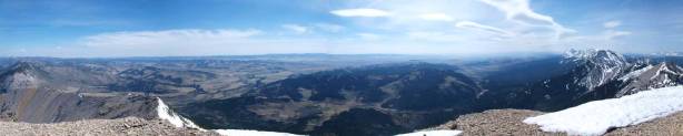 Summit panorama looking towards the prairie side
