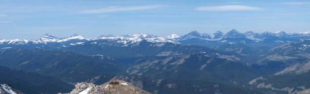 Crowsnest Mountain and Seven Sisters on left