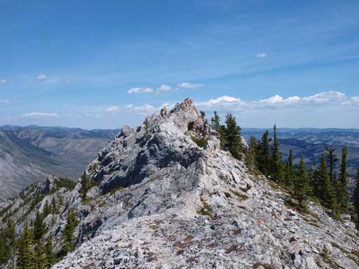 Walking back along the ridge