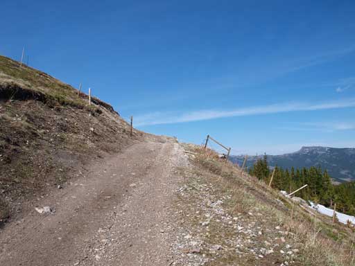 Andrea turned around here on her first try due to snow.