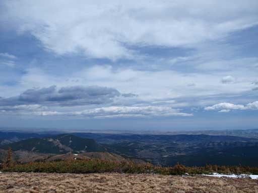 Beautiful clouds over the foothills and prairie