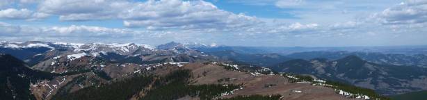 Looking north towards Hailstone Butte and Sentinel Peak (left)