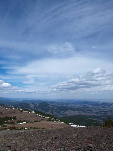 Beautiful sky and clouds above the prairie
