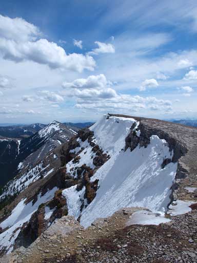 Near the summit, the East side is pretty steep