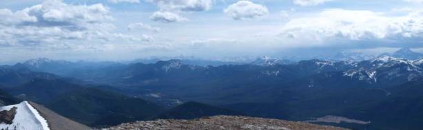 Looking south towards Oldman River and then Crowsnest Pass area.