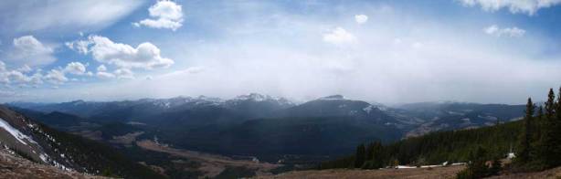 Weather was getting worse around the divide, thankfully it never reached us