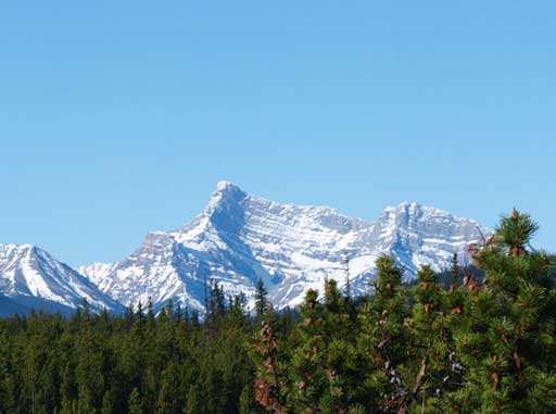 A zoomed-in view of The Rajah, from partway through the approach trail