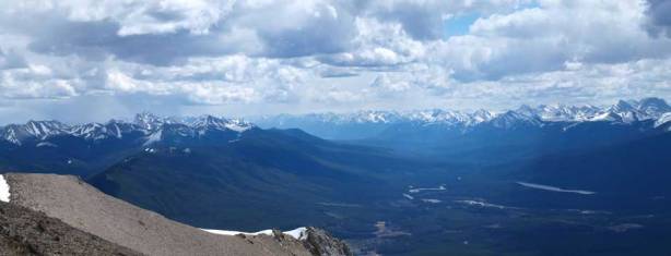 Snake Indian River Valley, and peaks in Boule Range on left