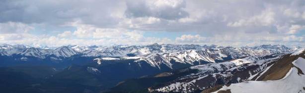 Panorama of Starlight Range and more remote peaks behind