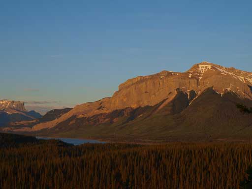 A bit of Brule Lake and part of Boule Range from our car campsite