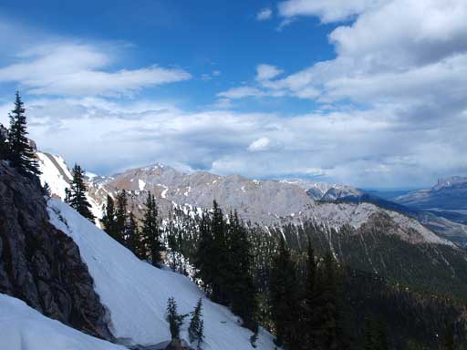 Looking towards Esplanade Mountain
