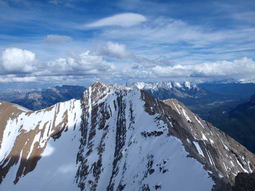 Gaining elevation on the other side, looking back