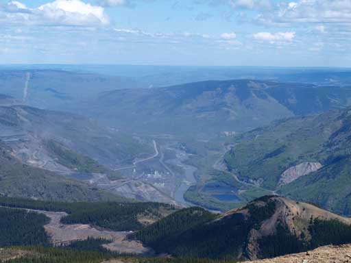 The other side, full of mining operation