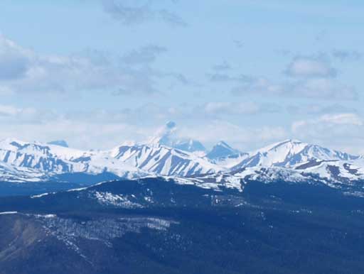A zoomed-in view of Mount Ida