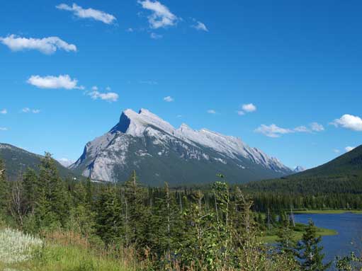 Mount Rundle from the classic Vermilion Lake viewpoint