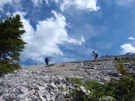 Two scramblers passed us on loose terrain