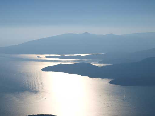 Zoom in towards Sunshine Coast. Note the sun angle was getting low