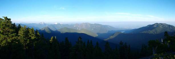 Panorama view of the mountains towards west
